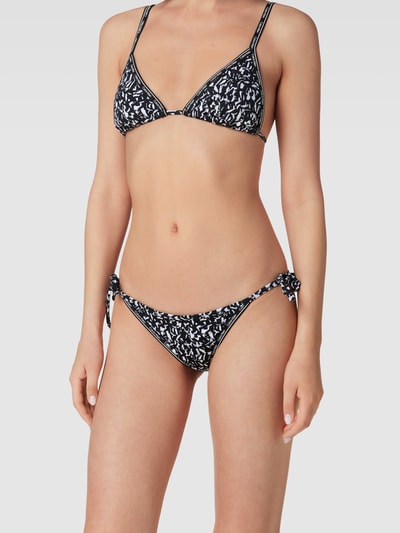 Calvin Klein Underwear Figi bikini ze wzorem na całej powierzchni model ‘SIDE TIE-PRINT’ Czarny 1