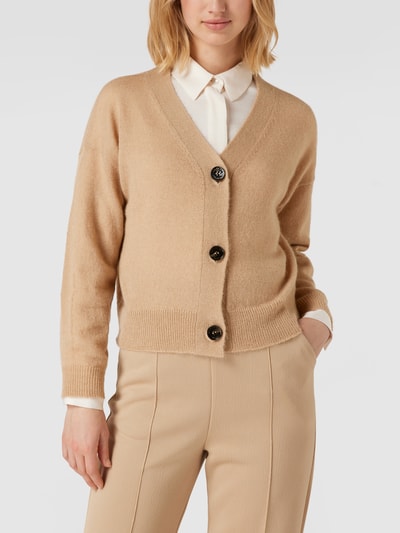 Weekend Max Mara Gebreid jack met V-hals, model 'Pittura' Beige - 4