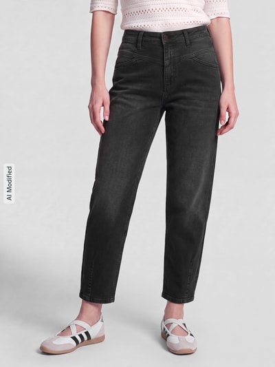 CAMBIO Barrel Jeans aus Baumwoll-Mix Modell 'ELIN' Dunkelbraun 4