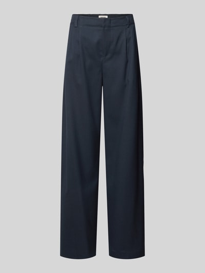 Produktfoto, Hose met achterzakken model 'JEALOUS' van Drykorn, donkerblauw, wijde pijp, viscose mix, gladde stof, voor dames