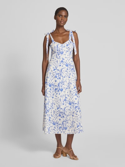 YAS Cocktailkleid mit Herz-Ausschnitt Modell 'ELIN' Blau 4