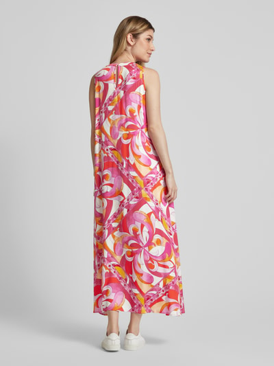 Emily Van den Bergh Maxi-jurk van viscose met all-over motief Felroze - 5