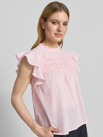 VERO MODA Regular Fit Blusentop aus reiner Baumwolle Modell 'TRINE' Rosa 3