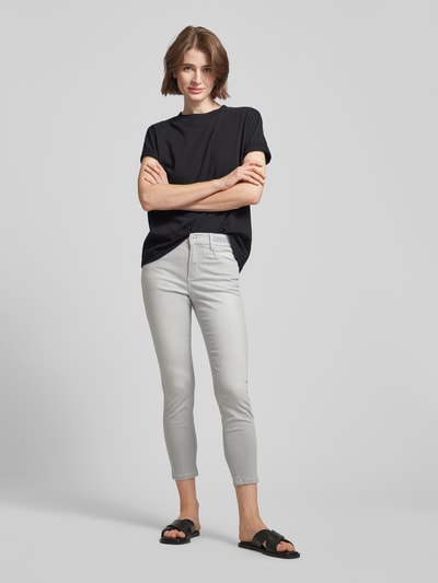 Angels Slim fit jeans met streepmotief, model 'Ornella sporty' Lichtgrijs - 1