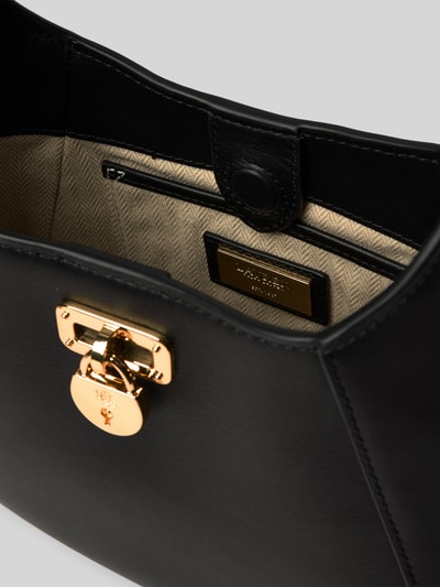 Lauren Ralph Lauren Lederhandtasche mit Label-Anhänger Modell 'TANNER' Black 5