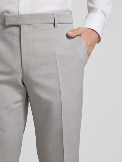 JOOP! Collection Spodnie do garnituru o kroju slim fit w kant model ‘Blayr’ Srebrny 3