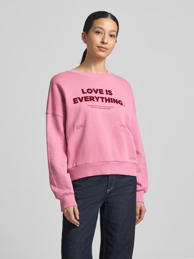 Tom Tailor Denim Regular Fit Sweatshirt aus reiner Baumwolle Pink 4