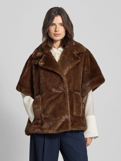 Liu Jo White Jacke aus Kunstfell Schoko 4
