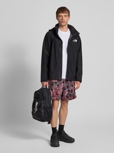 The North Face Korte regular fit broek met labelstitching Bordeaux - 1