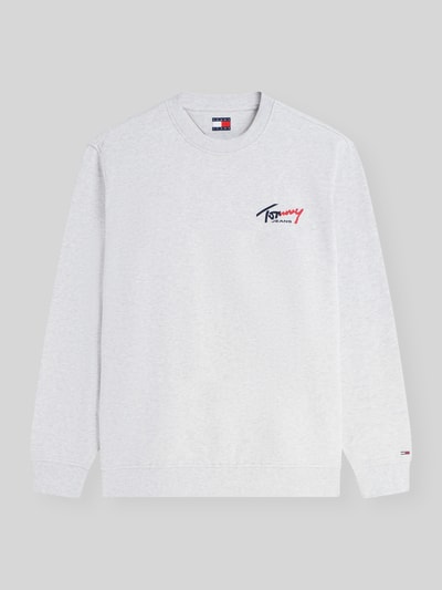 Tommy Jeans Bluza dresowa z czystej bawełny, krój regular fit Jasnoszary melanż 2