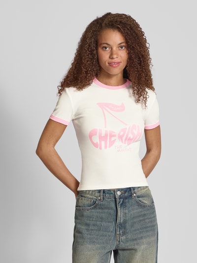 OH APRIL T-shirt met labelprint Offwhite - 4