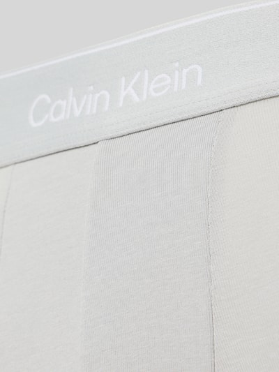 Produktfoto, Pant & Trunk aus reiner Baumwolle im 5er-Pack Modell 'LOW RISE TRUNK' von Calvin Klein Underwear in Grau, feine Rippstruktur, hellgrauer Bund