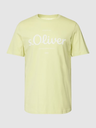 s.Oliver RED LABEL T-Shirt mit Label-Print Modell 'Logo' Lind 2