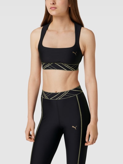 PUMA PERFORMANCE Bustier mit Logo-Print Black 4