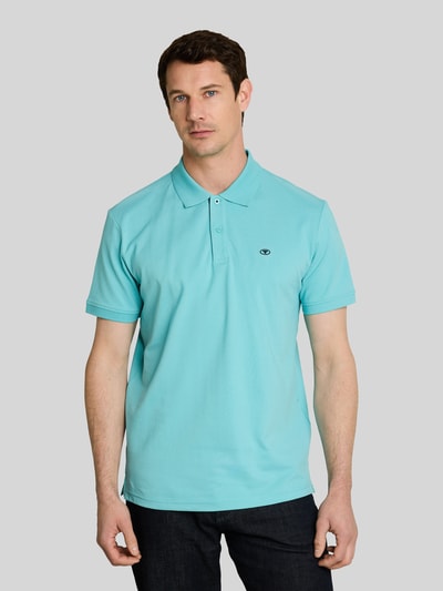 Tom Tailor Regular Fit Poloshirt aus reiner Baumwolle mit Logo-Stitching Petrol 4