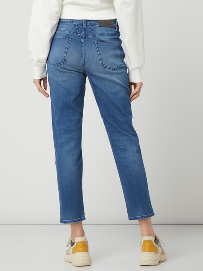 Closed Mom fit jeans met stretch, model 'Pedal Pusher'  Jeansblauw - 5