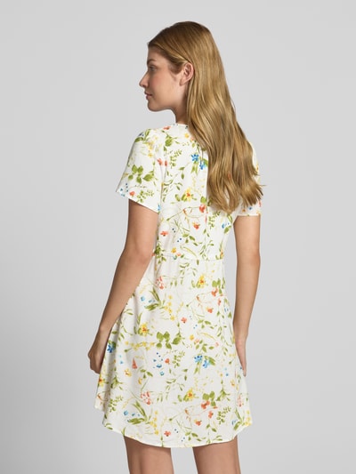 Vero Moda Sukienka casualowa mini z czystej wiskozy model ‘EASY JOY’ Złamany biały 5