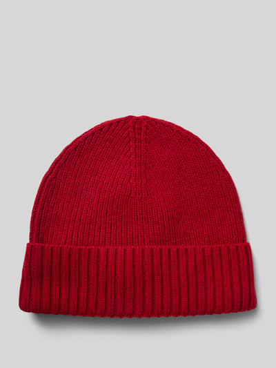 MCNEAL 'Beanie met labelbadge Donkerrood - 1