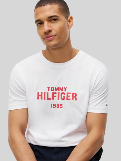 Tommy Hilfiger Regular Fit T-Shirt aus reiner Baumwolle Weiss 3