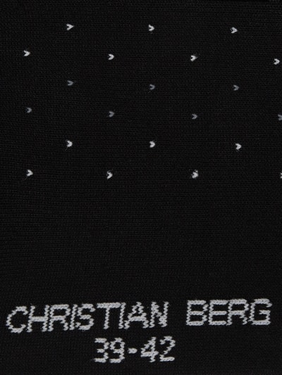 Christian Berg Men Socken mit Allover-Print im 2er-Pack Black 3