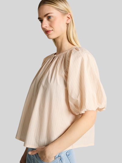 Tom Tailor Denim relaxed fit blouse van puur katoen Abrikoos - 3
