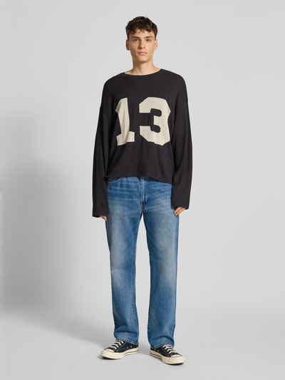 Levi's® Relaxed straight fit jeans in used-look, model '555®' Jeansblauw - 1