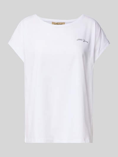 Smith and Soul T-shirt met stitching en ronde hals Wit - 2