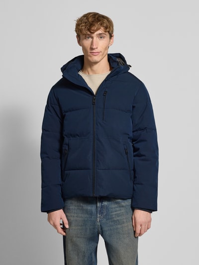 Jack & Jones Gewatteerd jack met ritszakken, model 'OWEN' Donkerblauw - 4