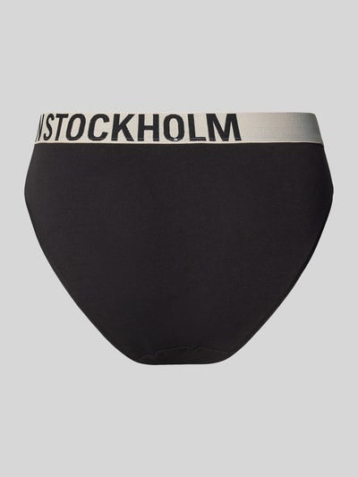 Produktfoto, Slip aus Baumwoll-Mix im 3er-Pack von Marc O'Polo in Unifarben mit elastischem Bund, Label Print, Jersey Stretch Textur.