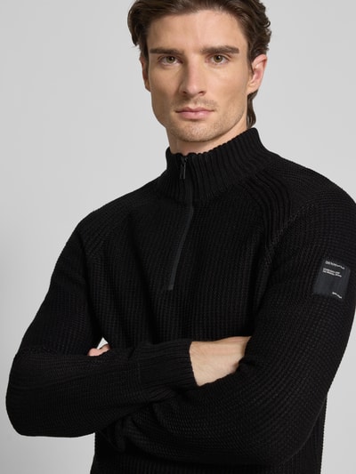 Tom Tailor Denim Regular fit schipperstrui met raglanmouwen Zwart - 3