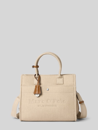 Produktfoto, Henkeltasche aus reiner Baumwolle Modell 'CANVAS SHOPPER' von Marc O'Polo in Beige mit strukturierter Canvas-Oberfläche und Logoprägung