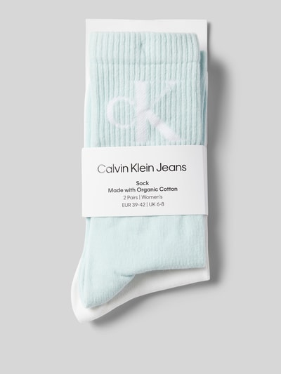 Calvin Klein Jeans Socken mit Label-Details im 2er-Pack Hellblau 3