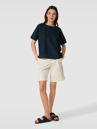 OPUS T-Shirt mit Strukturmuster Modell 'Sellona' Blau 1