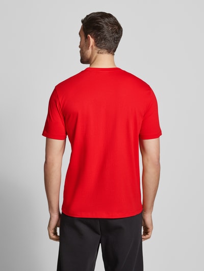 HUGO T-shirt met label- en motiefprint, model 'Durro' Rood - 5