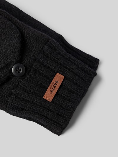 Barts Handschoenen met labeldetail, model 'HAAKON' Zwart - 2