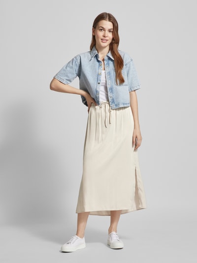 Vero Moda Spódnica midi w jednolitym kolorze model ‘INA’ Piaskowy 1
