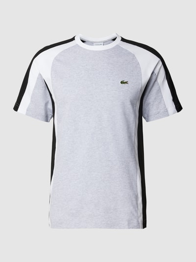 Lacoste T-Shirt im Colour-Blocking-Design Hellgrau 2
