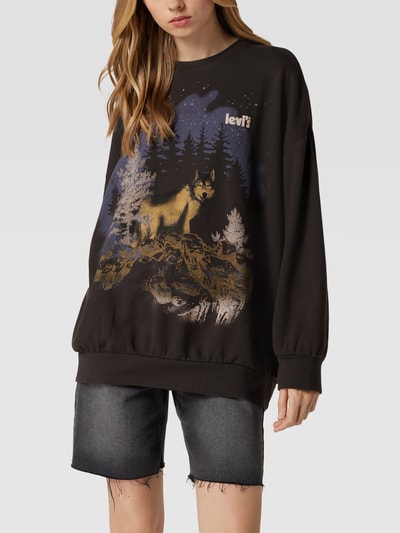 Levi's® Oversized Sweatshirt mit Motiv-Print Modell 'GRAPHIC PRISM' Black 4