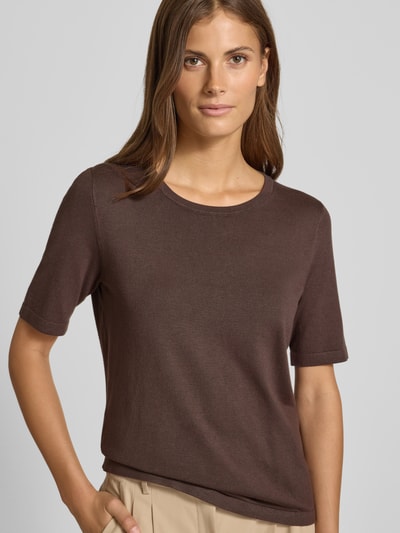 Christian Berg Woman Selection Sweter z dzianiny z rękawem o dł. 1/2 Ciemnobrązowy 3