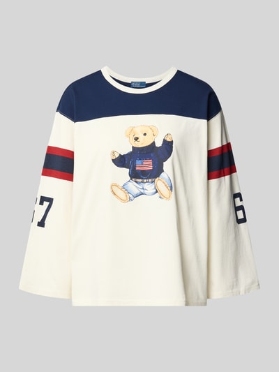 Polo Ralph Lauren bluza o kroju regular fit z nadrukiem polo bear Écru 2
