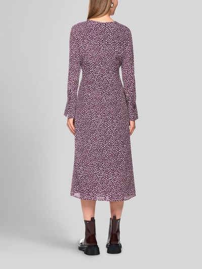 Marc Cain Getailleerde maxi-jurk van viscosemix Bordeaux - 5