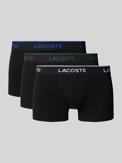 Lacoste Regular Fit Trunks aus Baumwoll-Mix im 3er-Pack Black 1