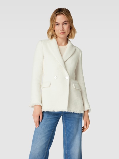 Mango Blazer mit Fransen Modell 'QUINTIN' Offwhite 4