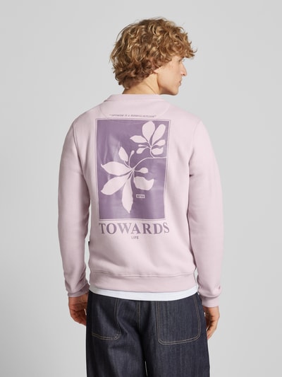 Blend Sweatshirt met statementprint, model 'JANKO' Lila - 5