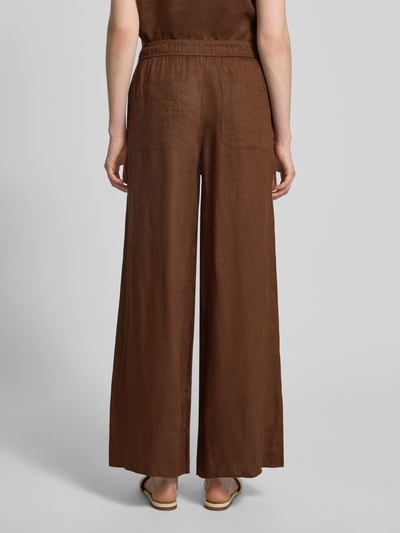 Tommy Hilfiger loose fit wijdte broek van puur linnen Middenbruin - 5