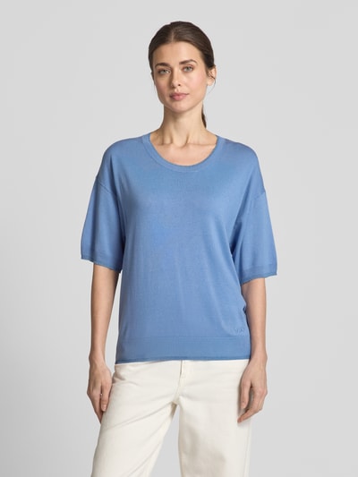 Liu Jo White Gebreide pullover met ronde hals Lichtblauw - 4