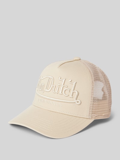 Von Dutch Trucker Cap mit Label-Stitching Modell 'RIVERSIDE' Beige 1