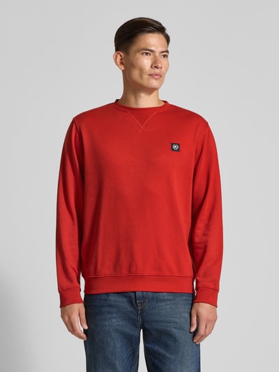 Lerros Sweatshirt mit Label-Patch Rot 4