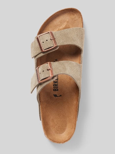 Birkenstock Slides mit Dornschließen Modell 'Arizona' Taupe 3