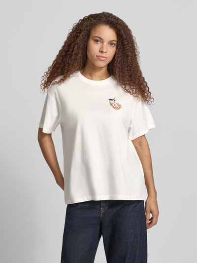 ONLY Regular Fit T-Shirt aus reiner Baumwolle Modell 'VIVVI' Weiss 4